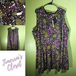 Bongo Pineapple Skater Dress